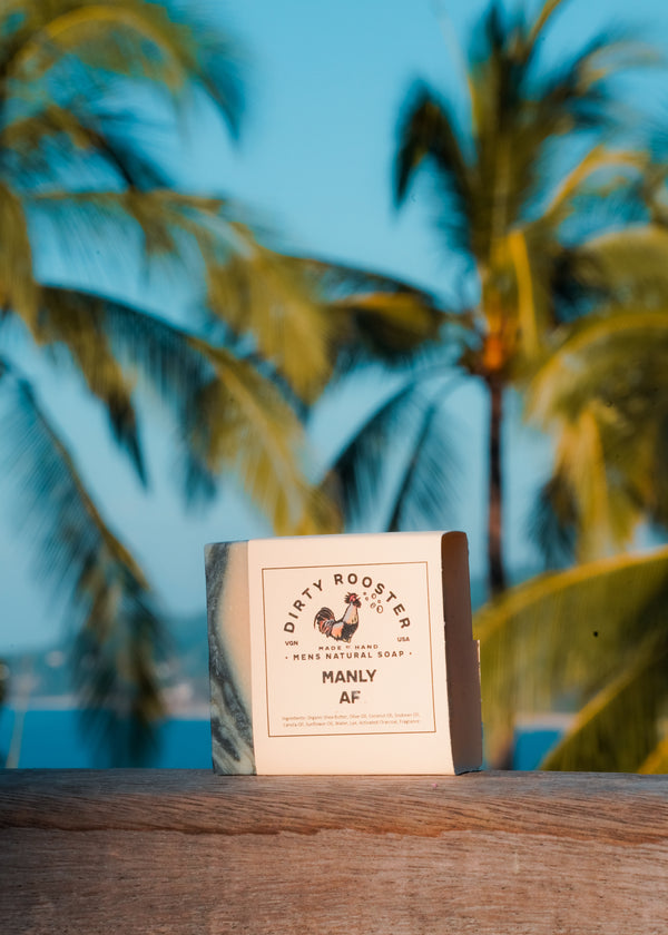 Manly AF Natural Soap, Front Label