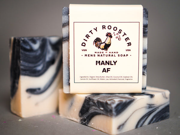 Manly AF Natural Soap, Front Label